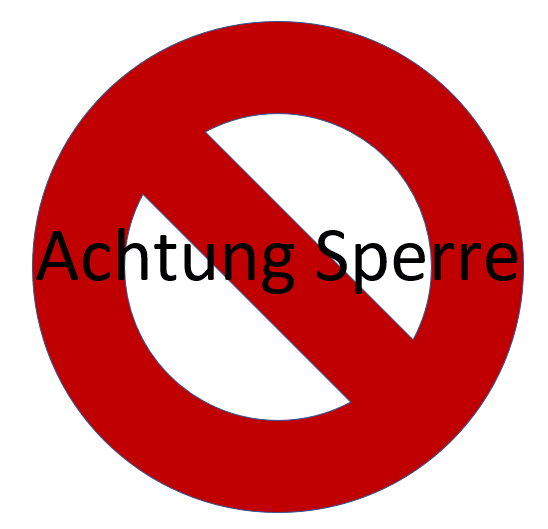 Achtung: Sperre der Bergstraße aufgrund umsturzgefährdeter Bäume