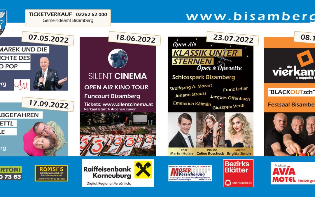 Kultur in Bisamberg lebt wieder auf … Veranstaltungen 2022