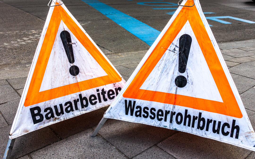 Achtung: Erneuter Wasserrohrbruch im Bereich Vogelsanggasse