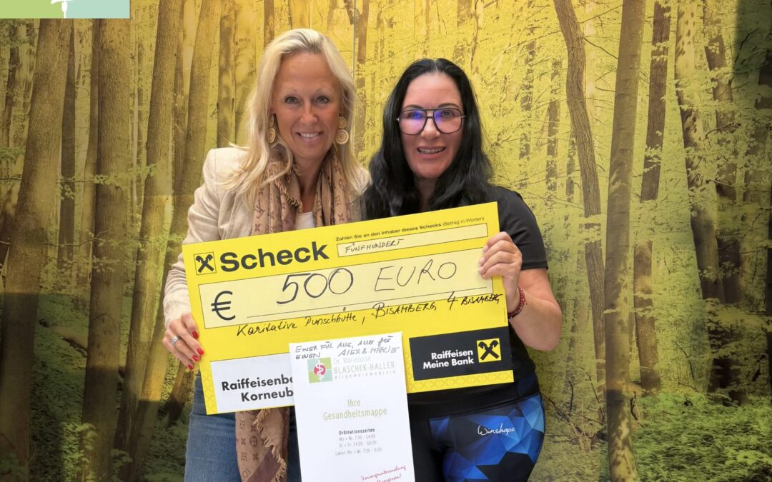 Übergabe des Erlöses der karitativen Punschhütte „Bisamberg 4 Bisamberg“
