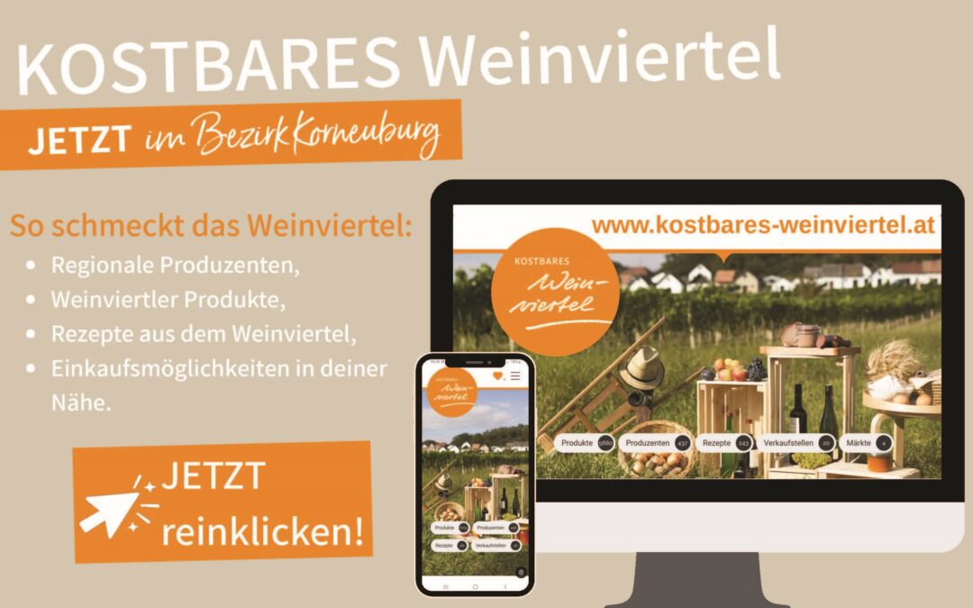 Plattform „Kostbares Weinviertel“: Regionale Lebensmittel auf einen Klick